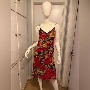 Aritzia Little Moon Floral strapless dress size XS